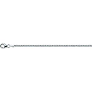 Glow- Zilveren Lengtecollier - 50 cm - Palmier - 1.5 mm - Gerhodineerd