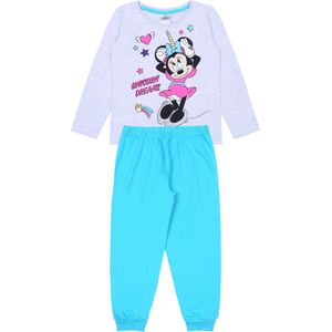 DISNEY Minnie Mouse - Grijs-Turquoisekleurige Pyjama voor Meisjes / 110