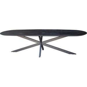 HomeBound by KY | Eettafel Flores Deens Ovaal | zwarte tafel oval