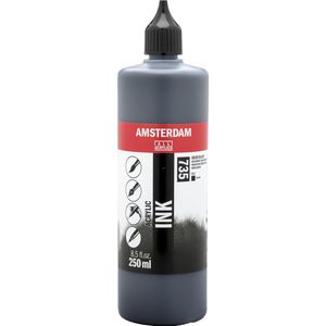 Amsterdam Acrylic Ink flacon 250ml acrylinkt - 735 - Oxydzwart - dekkend