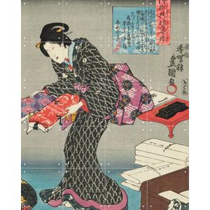 IXXI Fashionable brocade patterns of the Imperial palace 2, Utagawa Kuniyoshi & Victoria and Albert Museum - 80 x 100 cm - Gratis ophangtool - Grote
