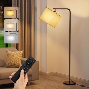 Moderne Staande Lamp met Afstandsbediening - Dimbare Vloerlamp 11 Kleurtemperaturen voor Woonkamer, Studie, Kantoor, Hotel