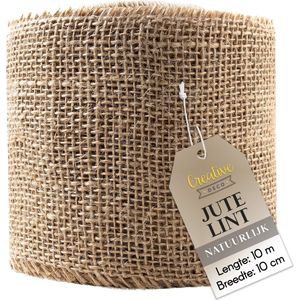 Creative Deco Jute Lint – Rol 10 cm x 10 m – DIY, Decoratielint Verpakking Cadeauverpakking