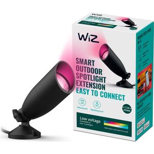 WiZ Grondspot voor Buiten Zwart - Uitbreidingsset - Slimme LED-Verlichting - Gekleurd en Wit Licht - 12V