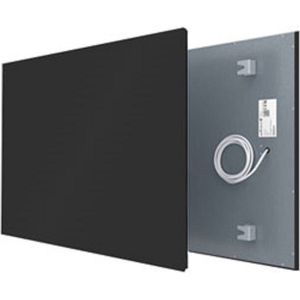 Ecaros Zwart Satijn Glas Paneel 800 Watt 60 x 120 CM |  Infrarood verwarmingspaneel / krijtbord