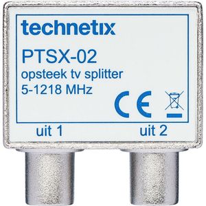 IEC Opdruk Splitter Coax 5-1218 MHz 2 Uitgangen