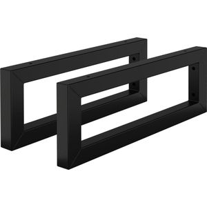 Wandhouder voor wastafel Set van 2 40x15 cm Zwart staal ML-Design