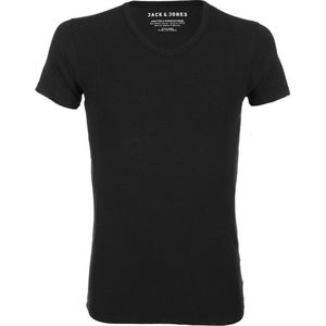 Jack & Jones T-shirt Basic V-neck Tee S/s Noos 12059219 Black Mannen Maat - XS
