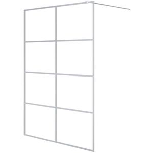 vidaXL Inloopdouchewand 140x195 cm transparant ESG-glas zilverkleurig - Douchewand - Douchewanden - Douchescherm - Badwand