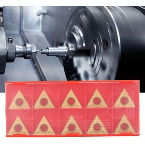 Hardmetalen wisselplaten - 10 stuks TCMT 16T304 - Driehoekig wolfraamstaal - Carbide mesinzetstuk - CNC-draaigereedschap - precisieproductie - afwerking van staal .
