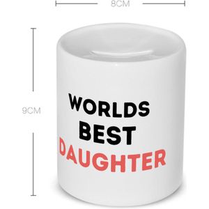 Akyol - worlds best daughter Spaarpot - Dochter - de beste dochter - verjaardagscadeau - verjaardag - cadeau - cadeautje voor dochter - dochter artikelen - kado - geschenk - gift - 350 ML inhoud