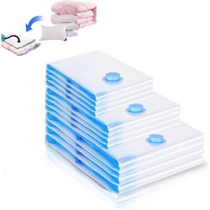 Vacuümzakken 12 stuks herbruikbaar - opbergzakken voor kleding dekens - beddengoed kussen - wollen dekens gordijnen - handdoeken vacuum storage bag jumbovacuum storage bag jumbo