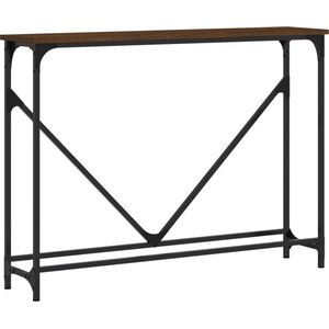 vidaXL - Wandtafel - 102x22,5x75 - cm - bewerkt - hout - bruin - eikenkleur