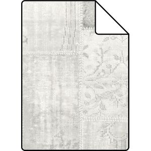 Proefstaal ESTAhome behang kelim patchwork grijs - 148329 - 26,5 x 21 cm