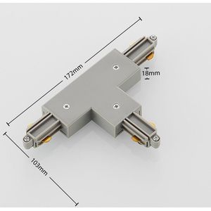 Arcchio - 1-fase railverlichting - metaal - H: 1.8 cm - nikkel