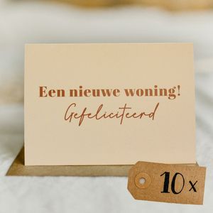 10x hippe gekleurde kaartjes (A6 formaat) - kaartjes om te versturen - kaartenset - kaartjes blanco - kaartjes met tekst - wenskaarten