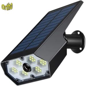 Ortho® - Dummy Camera - LED Buitenlamp - Zonne-energie - Solar - Bewegingsmelder - Wandlamp - Muurbevestiging - GEEN netstroom of snoeren nodig - Zwart