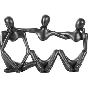 Denker Sculptuur, abstracte kunstfiguren, standbeelden, woonkamerdecoratie, modern, decoratieve figuren voor woonkamer, kantoor, boekenkast, slaapkamer, verbonden lichaam, zwart