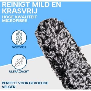 Microvezel Wielborstel Extra Dun - Zachte reiniging tot diep in het velgbed - Microvezel velgenborstel Lichtmetalen velgen Velgreiniger Velgreiniging Auto Velgenborstel 100% krasvrij
