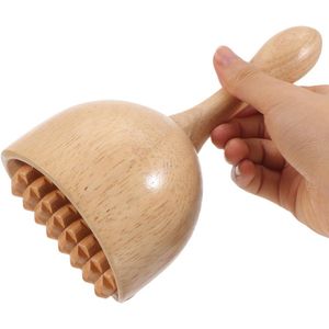 Cup-vormige Terug Gua Sha Massager Chin Therapie Massage Tools Massage Roller Cups Facial Rod Steiky Lactatie Zelf Massage Haak Zuig Gezicht Cupping Steamer LED Smoothie Hout