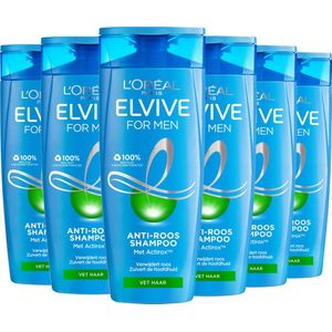 L'Oréal Paris Elvive Anti-Roos For Men Shampoo Voordeelverpakking - 6 x 250ml