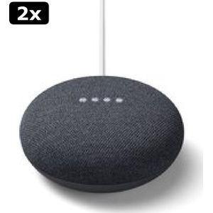 2x Google Nest Mini - Smart Speaker / Zwart / Nederlandstalig