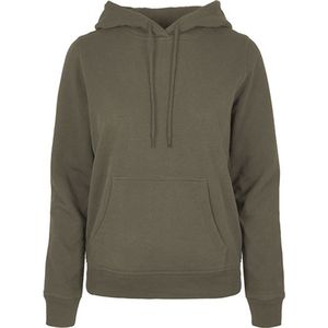 Ladies Basic Hoodie met capuchon Olive - 4XL