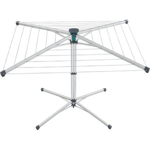DailySupplies® Droogmolen met Voet voor Camping & Thuis - Wasrek Staand - Droogrek Inklapbaar - Wit met Zwart