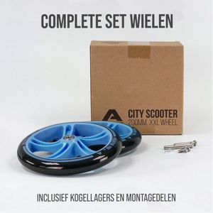 Apollo City Scooter 200mm Vervangende wielenset - Pro Wheels met ABEC 7 kogellagers, vervangende wielen voor step passend voor City-Scooter