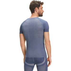 FALKE heren T-shirt Wool-Tech Light - thermoshirt - blauw (capitain) - Maat: L
