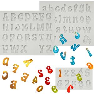 Siliconen vormen - 3 stuks letters en cijfers - Chocoladevorm - Doe-het-zelf sieraden - Thuis gebruik