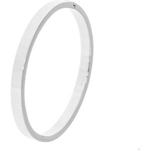 Huiscollectie Bangle Zilver Scharnier Vlakke Buis 6 X 56 mm