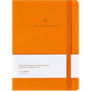 A-Journal Zwangerschapsdagboek Oranje - Nine Months Journal