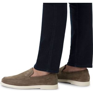 Manfield - Heren - Taupe suède loafers - Maat 42