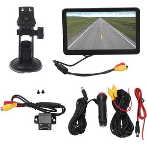 Backup Camera Monitor 7in High Definition - 170° Groothoek Waterdichte Nachtzicht Achteruitrijcamera voor RV Trailer Truck (4LED-lichtcamera)