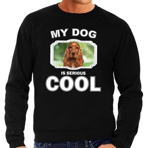 Spaniel honden trui / sweater my dog is serious cool zwart - heren - Spaniels liefhebber cadeau sweaters L