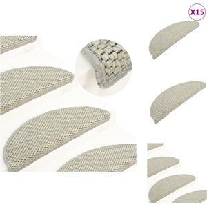 vidaXL Trapmatten - Sisal-stijl - 65x21x4 cm - Grijs - Trapmat