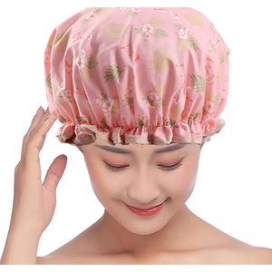 Douchemuts - Douchemuts met flamingoprint - Flamingo - Douchekapje - Flamingo- Douche kapje - Douche cap - Douchecap - Douche muts - Shower cap