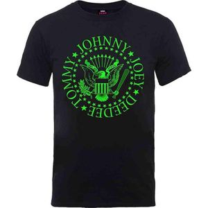 Ramones - Green Seal Heren T-shirt - S - Zwart