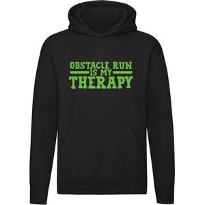 Obstacle run is my therapy Hoodie - triathlon - sport - trainen - hindernis - trui - sweater - capuchon