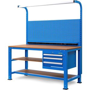 Huvema - Werktafel 170 x 70 cm met MDF werkblad - BL 3D 1700x700x1900 WB