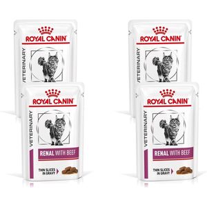 Royal Canin Veterinary Diet Renal Beef Wet - Kattenvoer - 4 x 12x85 g