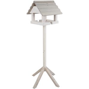 Vogelvoederhuis op Paal Grey/White Wash – Apex Design