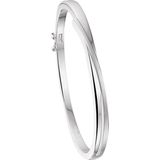 The Jewelry Collection Bangle Scharnier Poli/mat 5,5 X 60 mm - Zilver Gerhodineerd