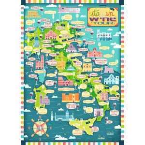 Ravensburger puzzel Map of Italy Wines - Legpuzzel - 1000 stukjes