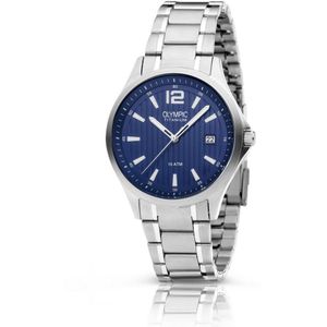 Olympic OL26HTT217 WILLEM - Horloge - Titanium - Titanium - Blauw - Mat - 40mm
