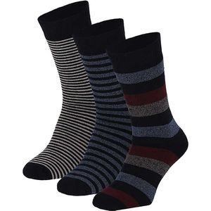 Apollo - Fashion badstof sokken heren - Multi Blauw - Maat 42/47 - 3-Pak - Wintersokken heren - Sokken heren - Warme sokken heren - Sokken heren 43 46