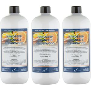 Handzeep Sweet Orange & Cedarwood 1 liter - set van 3 stuks