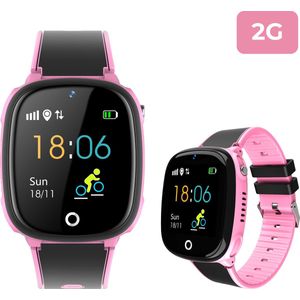 Nuvance - 2G Kinder Smartwatch met Belfunctie - GPS Horloge Tracker Kind - Smartwatch Kinderen - Kinderhorloge Jongen en Meisje - Kids - SW92 - Roze