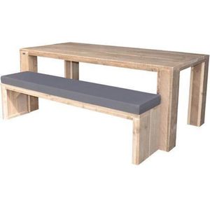 Sanderswoodworks Chicago Tuintafel Steigerhout - 180Lx74Bx78H cm